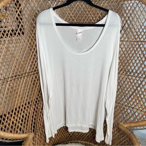H&M Ribbed White Women's Top